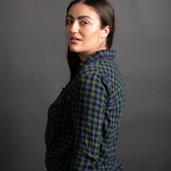 Blue Green Flannel by Check & Stripe - Picture 8 of 8